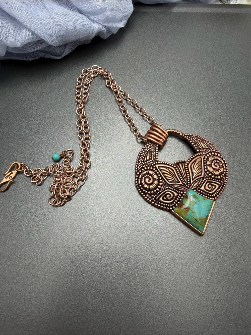 ⬇️⬇️ Studio Barse Copper Turquoise Pendant Necklace #6SN